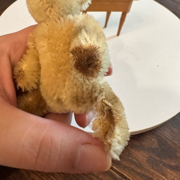 Antique Steiff Mohair Teddy Bear Mini 3" Tall Brown Fur *see Description* - Picture 7 of 10